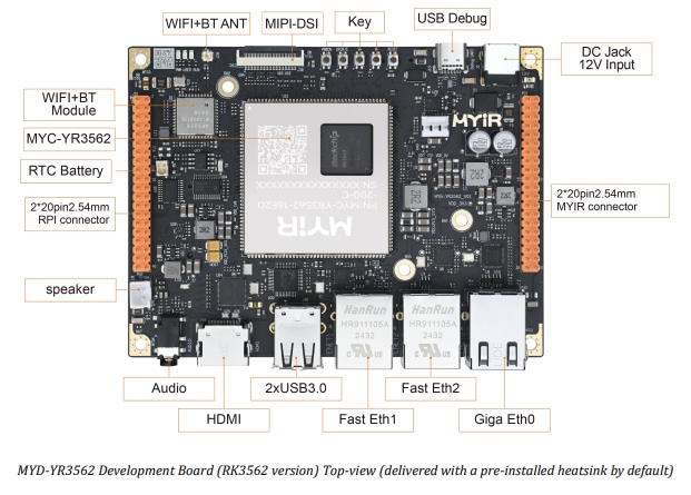 MYIR MYD-YR3562 Development Boards MYIR MYD-YR3562 Development Boards